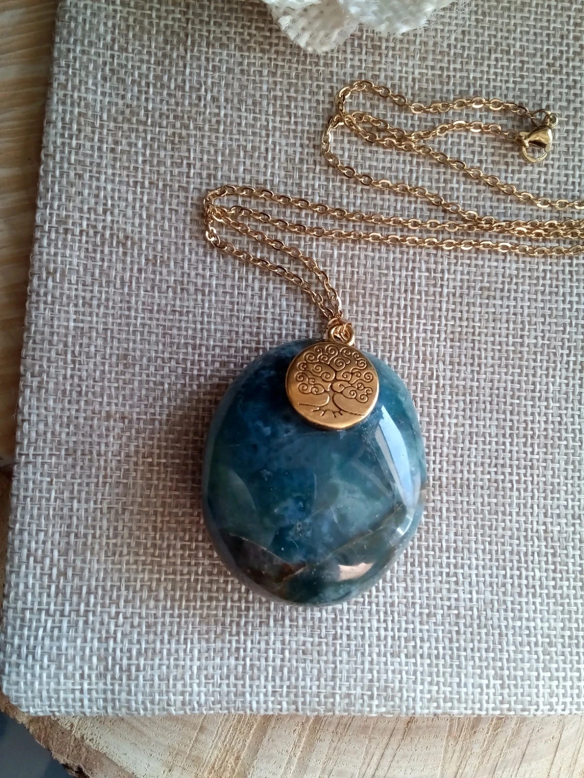 Collier pierre naturelle d'agate indienne – photo 5